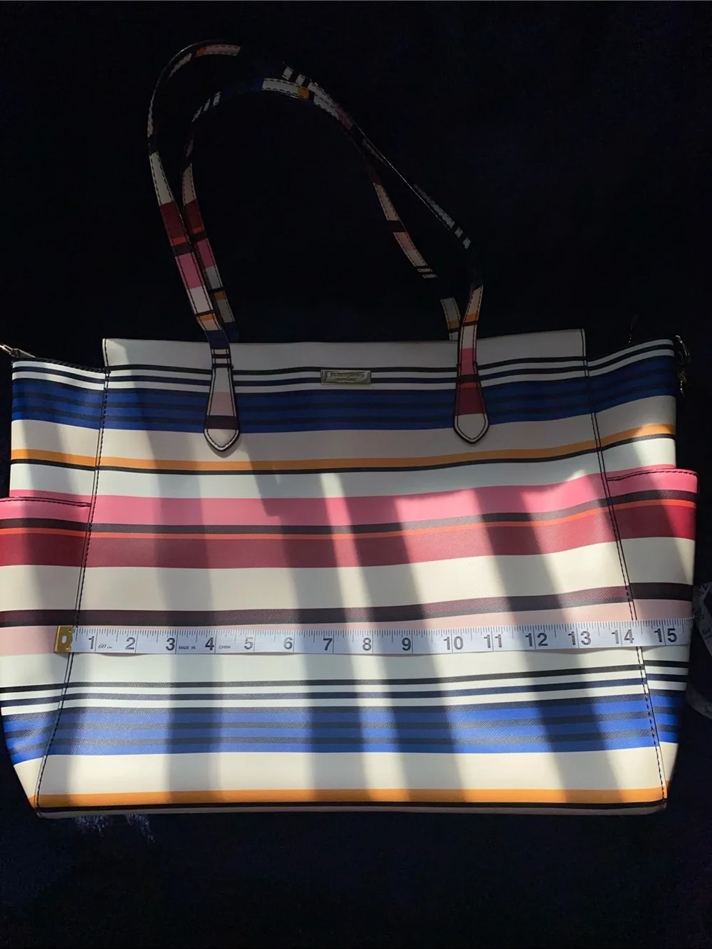 Kate Spade Striped Multi-Color Tote Bag / Diaper bag